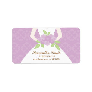 Damask and Floral Return Address Labels