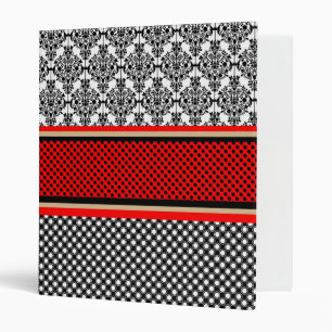 Damask and Polka Dots Binder