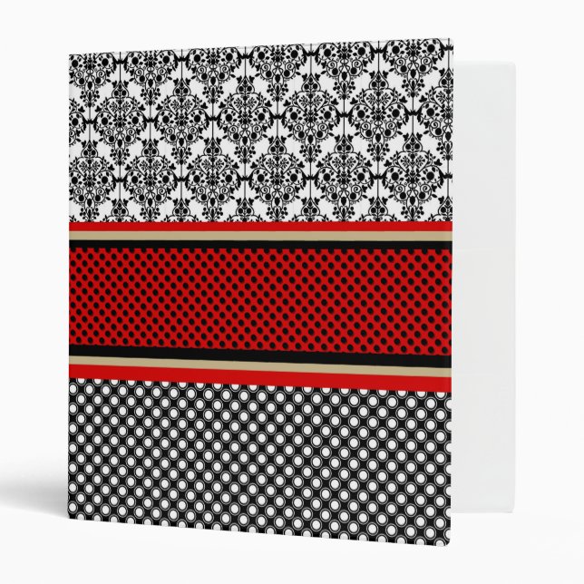 Damask and Polka Dots Binder (Front/Inside)