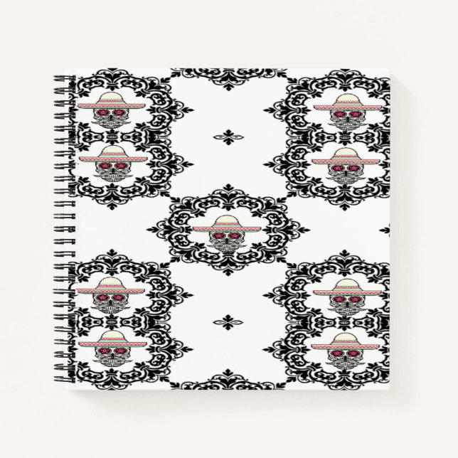 Damask and skull notebook (Front)