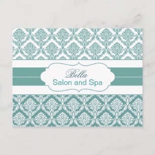 damask aqua business tendance ThankYou Cartes