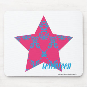 Damask Aqua-Magenta 2 Mouse Pad
