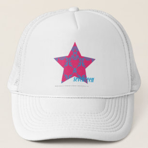 Damask Aqua-Magenta 2 Trucker Hat