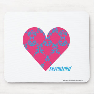 Damask Aqua-Magenta 4 Mouse Pad