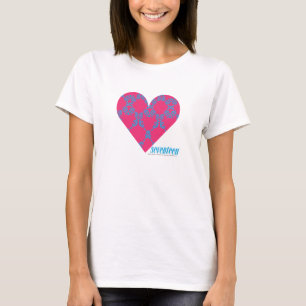 Damask Aqua-Magenta 4 T-Shirt