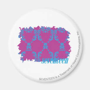 Damask Aqua-Purple 2 Magnet