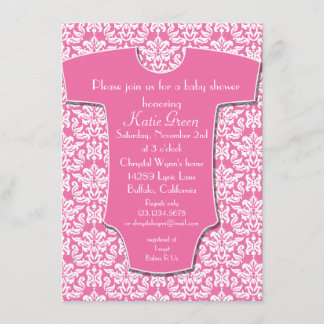 Damask Baby Shower Invitation
