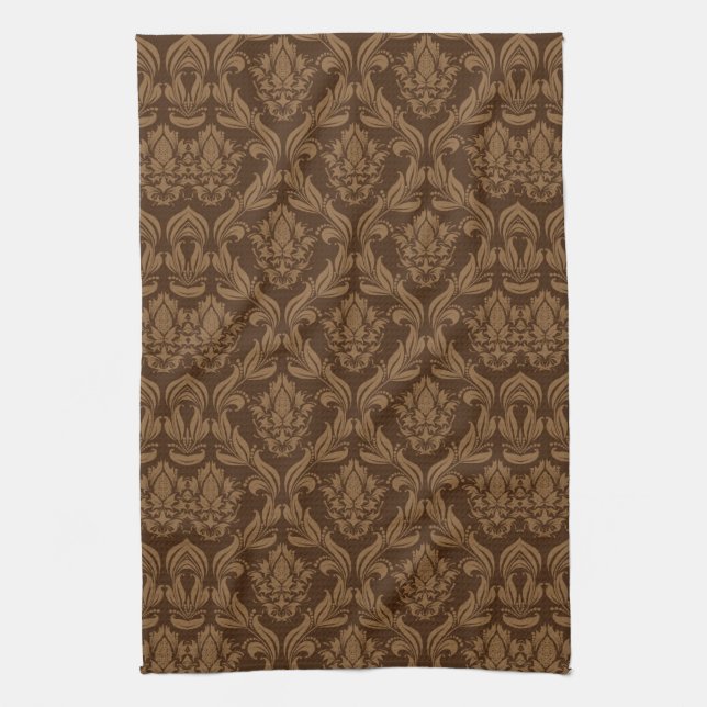 Damask background 2 kitchen towel (Vertical)