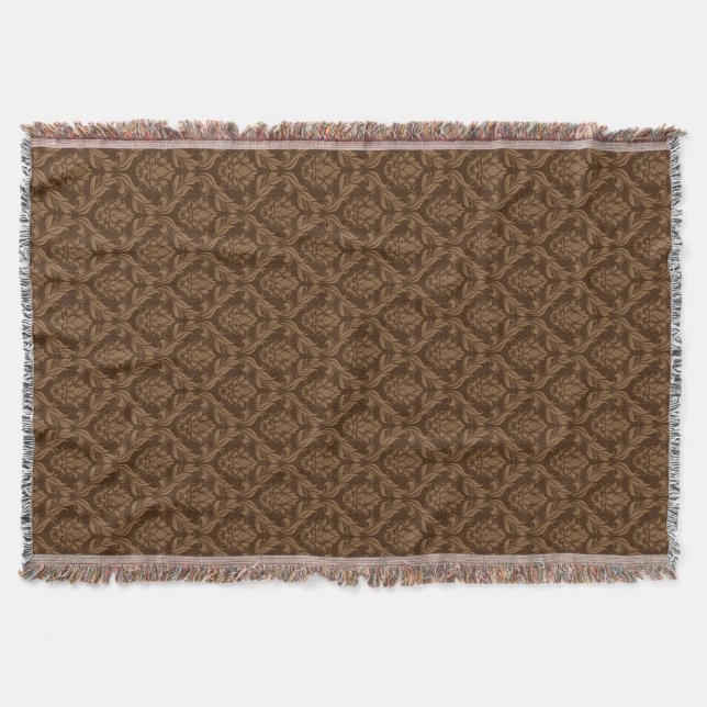 Damask background 2 throw blanket (Front)