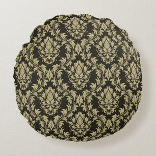Damask background round pillow