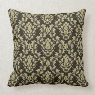 Damask background throw pillow