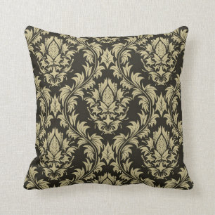 Damask background throw pillow