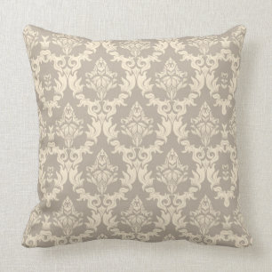 Damask background throw pillow