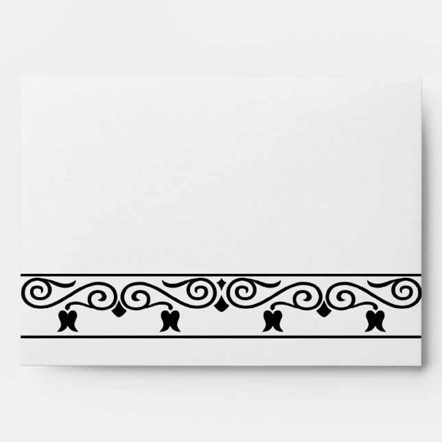 damask black and white envelopes (Front)