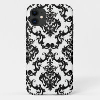 Damask Black and White iPhone 5 Case