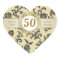 Damask black flowers on gold Wedding Anniversary