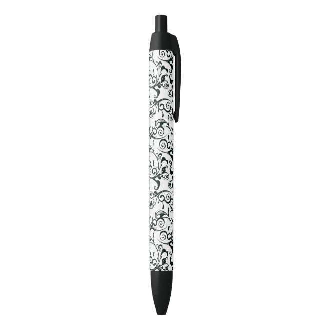 Damask Black Ink Pen (Bottom (Vertical))