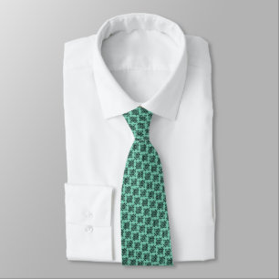 Damask Black & Mint Green   DIY  Colour Tie