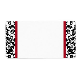 Damask Blank Étiquettes de livraison