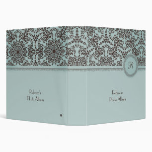 Damask Blue Brown Binder Photo Album