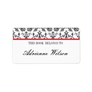 Damask Bookplate Label