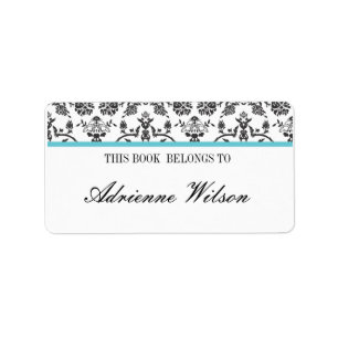 Damask Bookplate Label