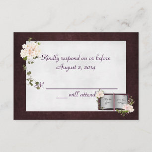 Damask Border RSVP Card