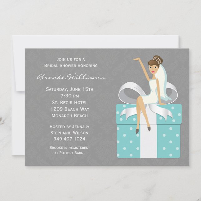Damask Bridal Shower Invitation (Front)