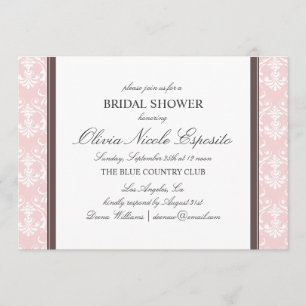 DAMASK BRIDAL SHOWER INVITATION