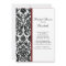 Damask Bridal Shower Invitation Merlot Red