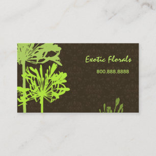 Damask Business Card with dash of retro florals