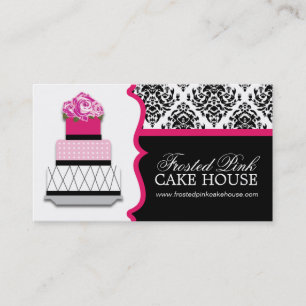 Damask Cake Bakery Business Cards