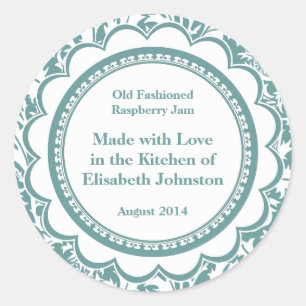 Damask Canning Labels for Homemade Jams, Jellies