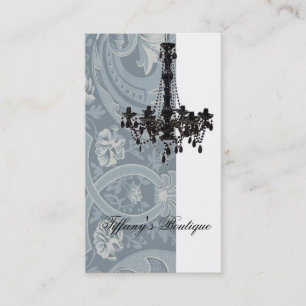 damask chandelier fashion beauty SPA Business Card