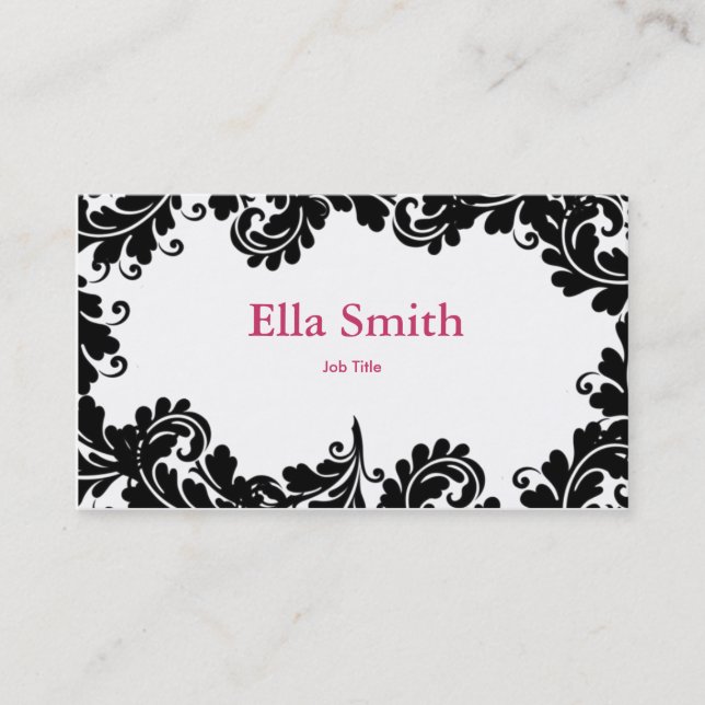 Damask Circle  business card (Front)