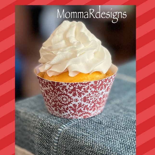 Damask cupcake wrapper, party cupcake wrapper (Creator Uploaded)