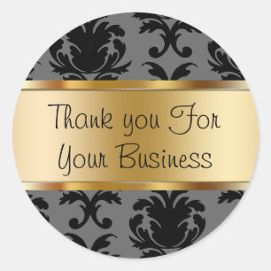 Damask Customer Thank You Stickers