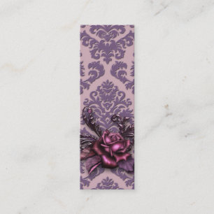 Damask Cut Velvet, DUSTY ROSE Mini Business Card