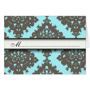 Damask Cute Vintage Classy Placement Table Cards