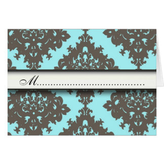 Damask Cute Vintage Classy Placement Table Cards
