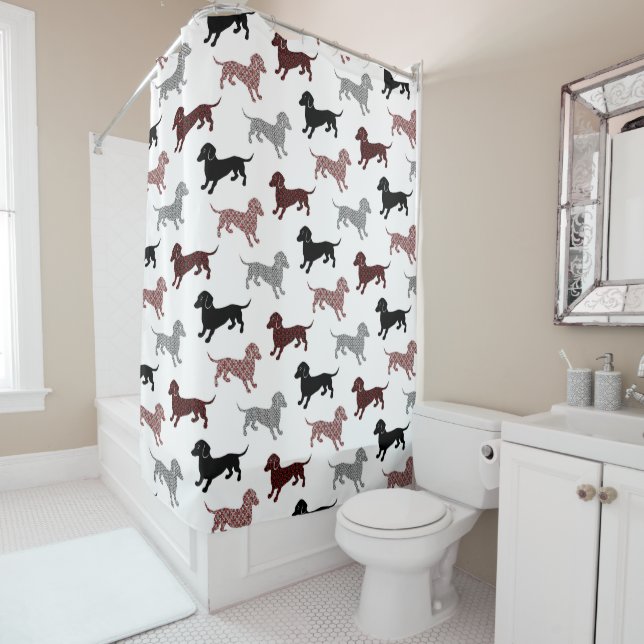 Damask Dachshund Pattern (In Situ)