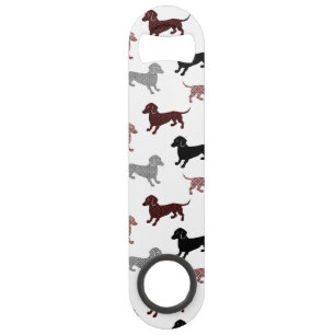 Damask Dackel Cute Dachshunds Speed Bottle Opener