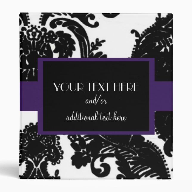 Damask, Deep Purple Binder (Front)