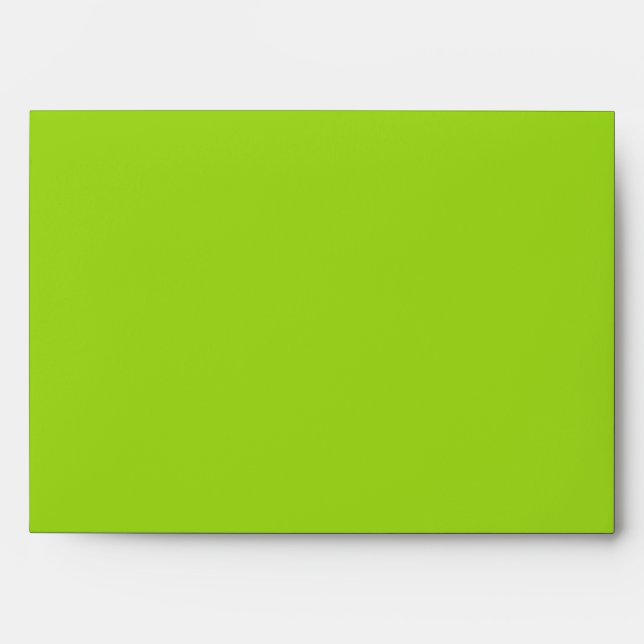 Damask Delight in Lime Green Wedding Envelope (Front)