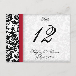 Damask Delight Table Number Postcard