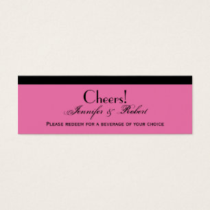 Damask Delin Floral rose Mariage Boire billet