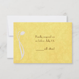 Damask Design RSVP Card