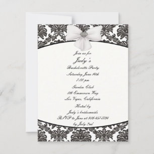 Damask Elegance Bachelorette Party Invitation