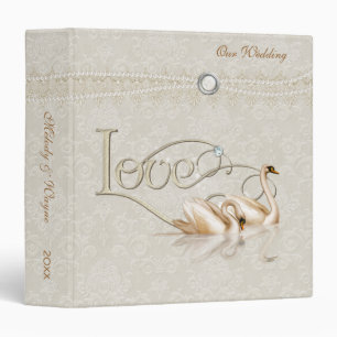 Damask Elegance Ivory Binder
