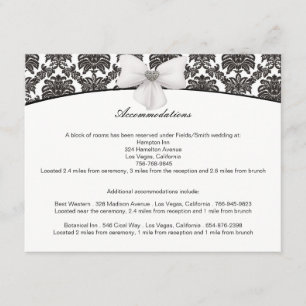Damask Elegance Wedding Enclosure Cards